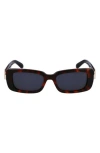 Ferragamo Gancini Evolution 52mm Rectangular Sunglasses In Brown
