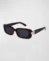 Ferragamo Gancini Evolution 52mm Rectangular Sunglasses In Tortoise