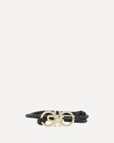Ferragamo Gancini Extendable Belt In Black