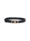 Ferragamo Gancini Fixed Belt In Black