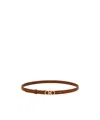 Ferragamo Gancio Mediterraneo Leather Belt In Brown