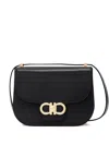 Ferragamo Gancini Flap Crossbody Bag In Black