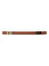 Ferragamo Fixed Gancini Brown Belt In Brown