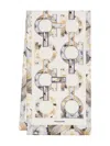 Ferragamo Gancini Floral Print Silk Scarf In Multi