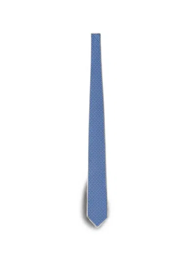 Ferragamo Gancini Floral-print Tie In Pattern