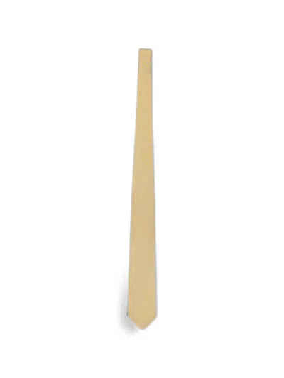 Ferragamo Gancini Floral-print Tie In Gold
