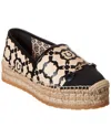 Ferragamo Gancini Galore Leather Platform Espadrille In Beige