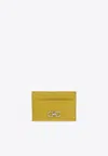 Ferragamo Gancini Grained Leather Cardholder In Yellow