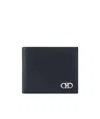 Ferragamo Gancini Hammered Wallet In Black