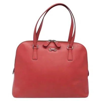 Pre-owned Ferragamo Gancini Handbag Leather Leather Handbag () In Pink