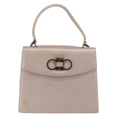 Pre-owned Ferragamo Gancini Handbag Leather Leather Handbag () In Pink