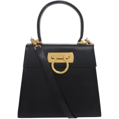 Pre-owned Ferragamo Gancini Handbag () In Black