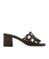 Ferragamo Gancini High-heeled Sandals In Brown