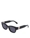 Ferragamo Gancino Rectangle Acetate Sunglasses In Black