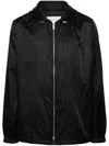 Ferragamo Gancini-jacquard Rain Jacket In Black