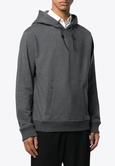 Ferragamo Gancini Hooded Sweatshirt In Gray
