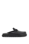 Ferragamo Mule With Gancini Ornament In Black