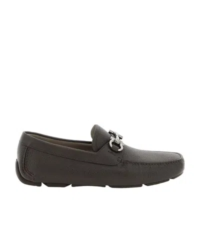 FERRAGAMO GANCINI HORSE-BIT DRIVER LOAFERS
