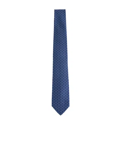 FERRAGAMO GANCINI HORSEBIT-PRINT TIE
