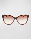 Ferragamo Gancini Injection Plastic Cat-eye Sunglasses In Red