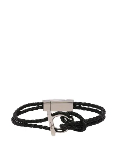 Ferragamo Gancini Bracelet With Silver Details In Multi