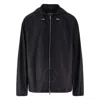 Ferragamo Gancini-jacquard Rain Jacket In Black
