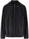 Ferragamo Gancini-jacquard Rain Jacket In Black