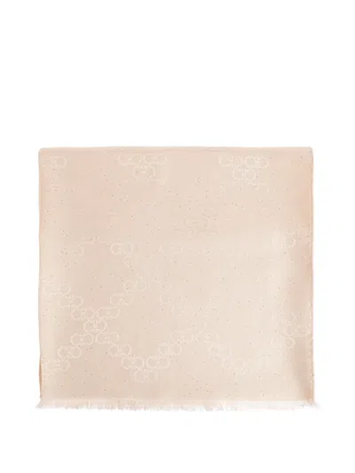 Ferragamo Gancini Jacquard Scarf In Gold