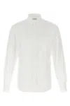 Ferragamo Jacquard Shirt Featuring Gancini Pattern In Yellow