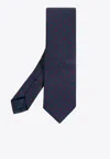 Ferragamo Jacquard Tie In Blue