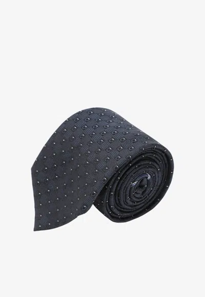 Ferragamo Gancini Jacquard Silk Tie In Animal Print