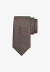 Ferragamo Jacquard Tie In Gray