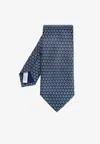 Ferragamo Pattern Tie In Navy