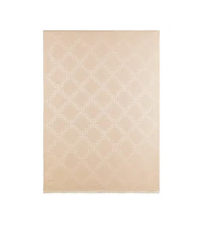 Ferragamo Gancini Jacquard Stole In Neutral