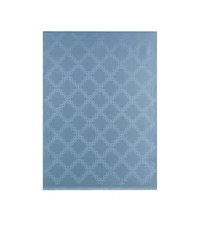 Ferragamo Gancini Jacquard Stole In Blue