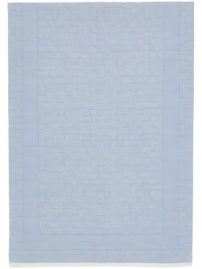 Ferragamo Gancini-jacquard Stole In Blue
