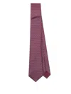 Ferragamo Gancini-jacquard Tie In Red