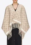 FERRAGAMO GANCINI JACQUARD WOOL CAPE