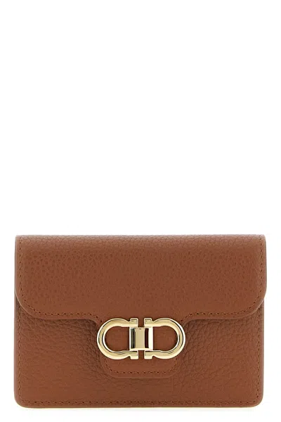 Ferragamo Women 'gancini' Keyring In Brown