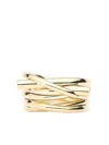 Ferragamo Layered Effect Ring In Gold