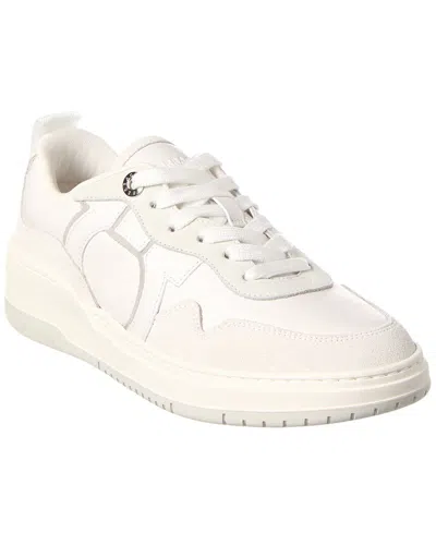 Ferragamo Sneakers Featuring Rubber Sole And Suede Accents In White