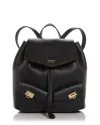 Ferragamo Gancini Leather Backpack In Black