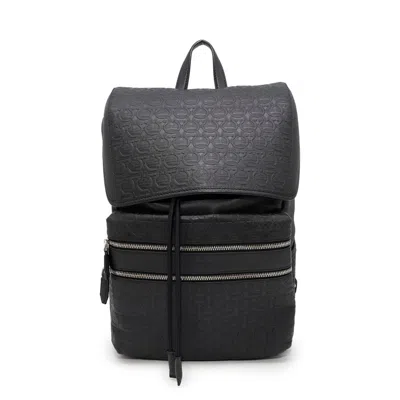 Pre-owned Ferragamo Gancini Leather Backpack () In Black