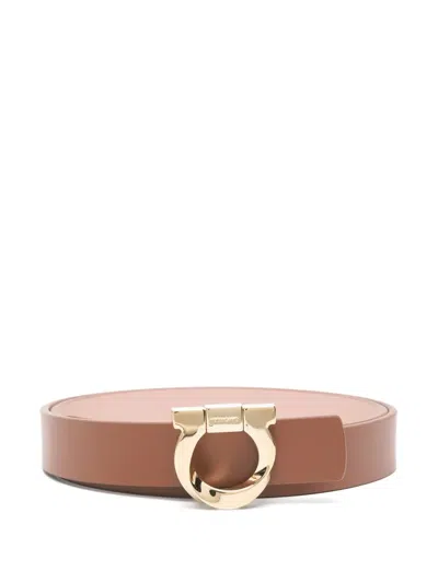 Pre-owned Ferragamo Gancini Leather Belt