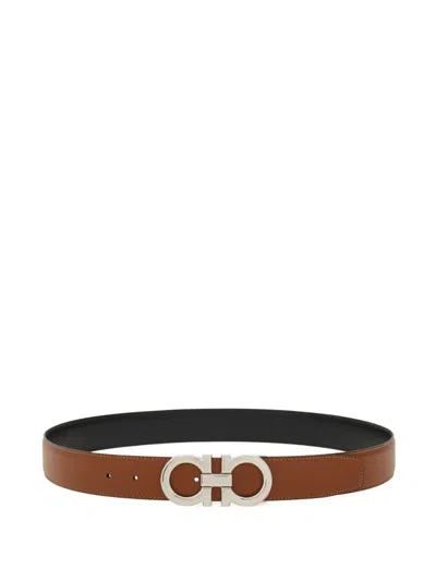 FERRAGAMO GANCINI LEATHER BELT