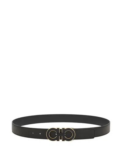 FERRAGAMO GANCINI LEATHER BELT