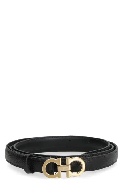 FERRAGAMO FERRAGAMO GANCINI LEATHER BELT