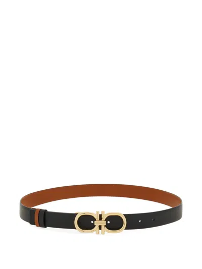 Ferragamo Gancini Leather Belt In Multi
