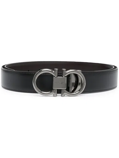 FERRAGAMO FERRAGAMO GANCINI LEATHER BELT