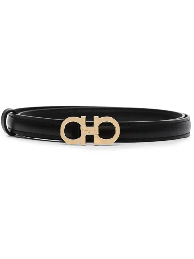 FERRAGAMO FERRAGAMO GANCINI LEATHER BELT